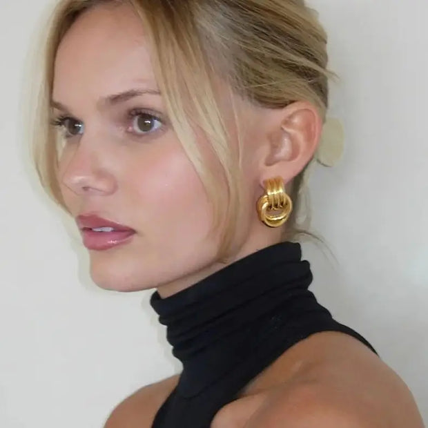 Peacock Plumage earring