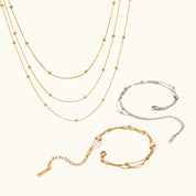 Silver Multi-Strand Beaded