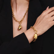 Chunky Gold with Charm
