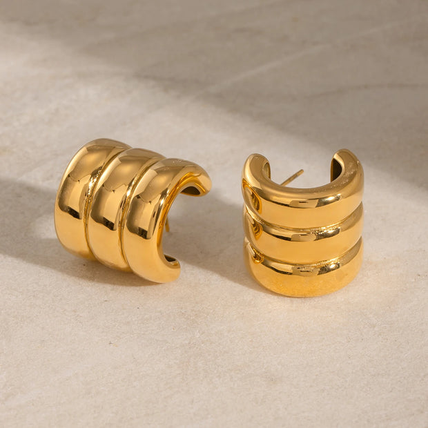 Rectangular Textured Earrings