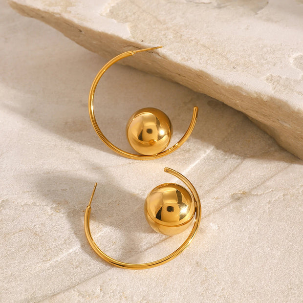 Orb Hoop Earrings