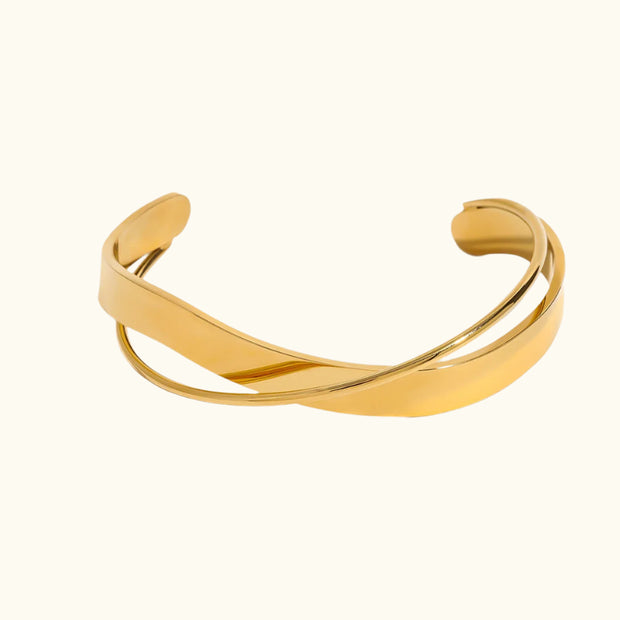 Twisted Gold Cuff Bracelet