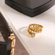 Beaded Twist Ring