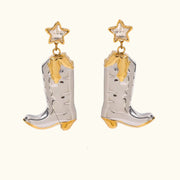 Star-Studded Cowboy Boot Earrings