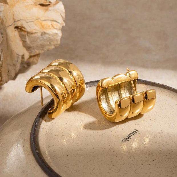Rectangular Textured Earrings