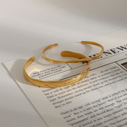 Wavy Gold Cuff Bracelet