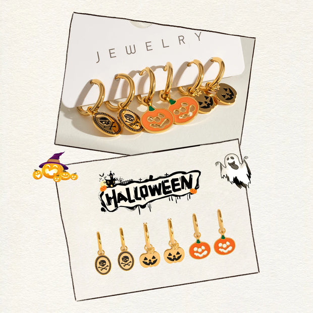 Halloween Charm Hoops Set