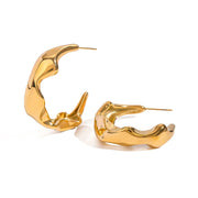 Huggie Hoops with Pearl Drop