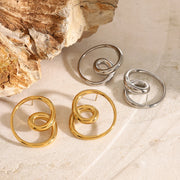 Abstract Spiral Statement Earrings