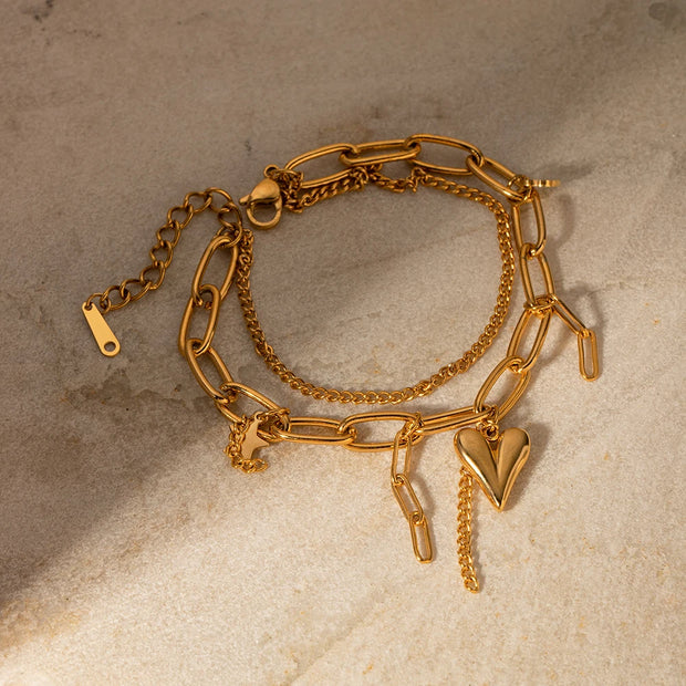 Linked Heart Bracelet