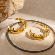 Huggie Hoops with Pearl Drop