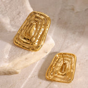 Sculpted Rectangle Earrings