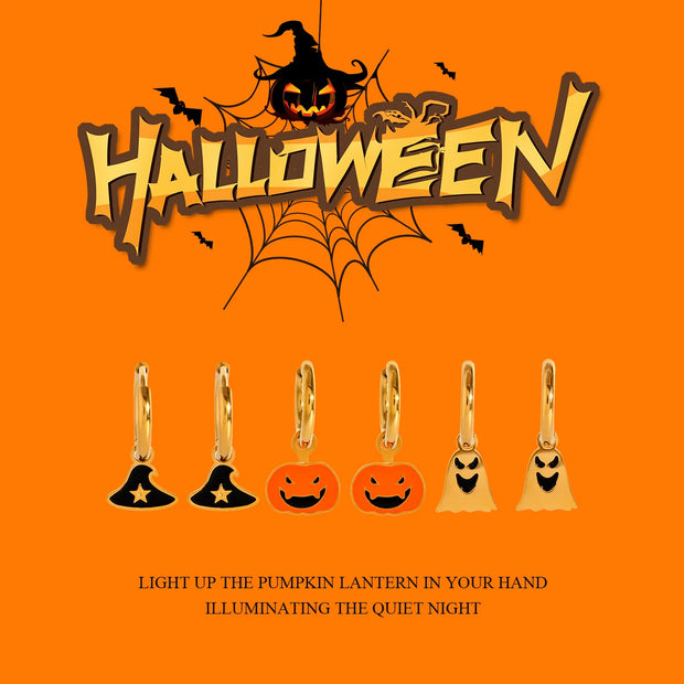 Halloween Charm Hoops Set