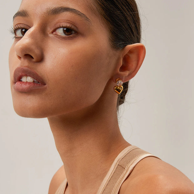 Starry Heart Sparkle Earrings