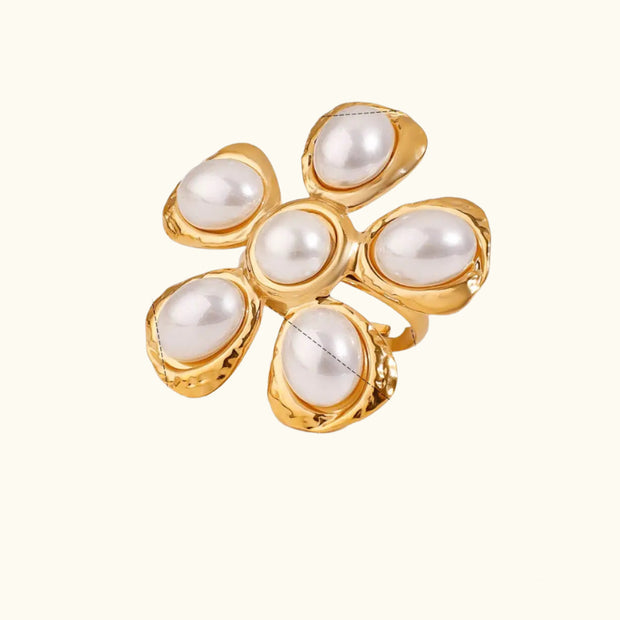 Blooming Pearl Flower Earrings