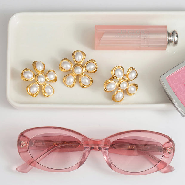 Blooming Pearl Flower Earrings