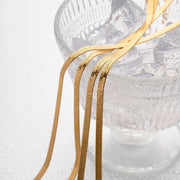 Sleek Herringbone Chain Necklace