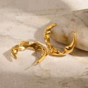 Huggie Hoops with Pearl Drop