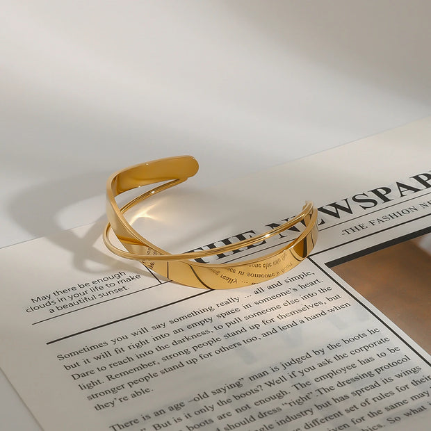 Twisted Gold Cuff Bracelet