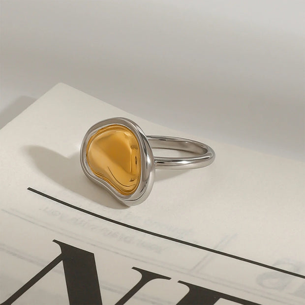 Gold-Silver Abstract Ring