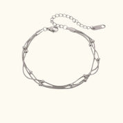 Silver Multi-Strand Beaded
