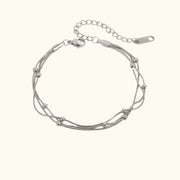 Silver Multi-Strand Beaded