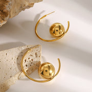 Orb Hoop Earrings