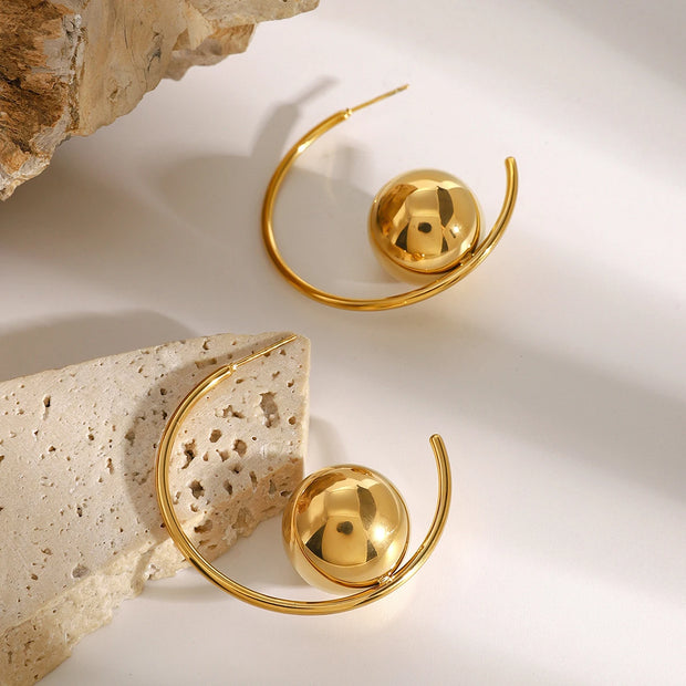 Orb Hoop Earrings