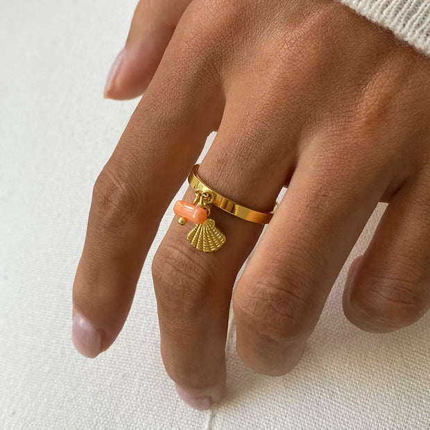 Shell Charm Ring