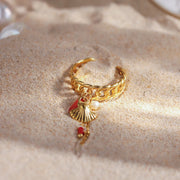 Chain Charm Ring