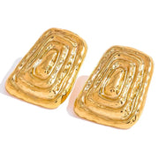 Sculpted Rectangle Earrings