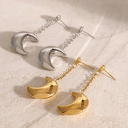 Crescent Moon Dangle Earrings