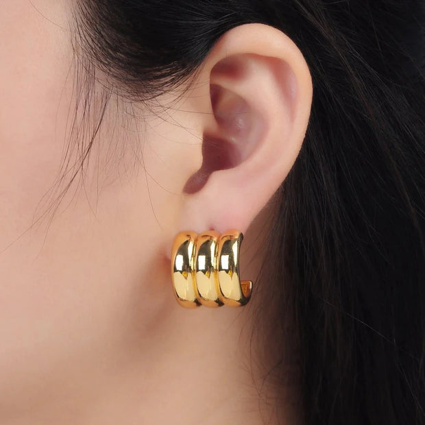 Rectangular Textured Earrings