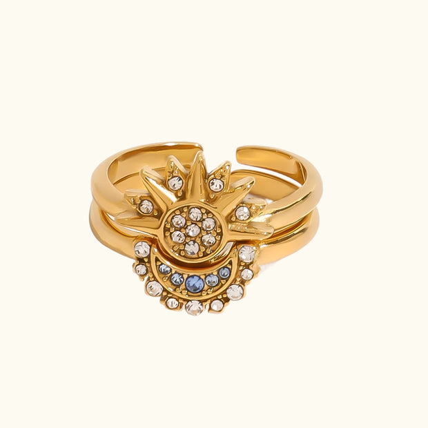 Sunburst Crystal Ring