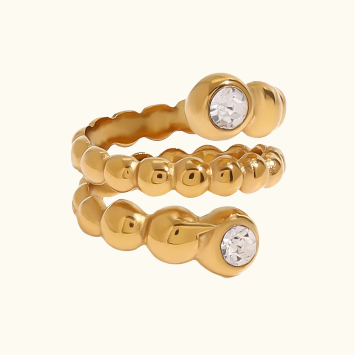 Beaded Twist Ring