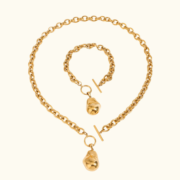 Chunky Gold with Charm