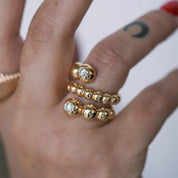 Beaded Twist Ring