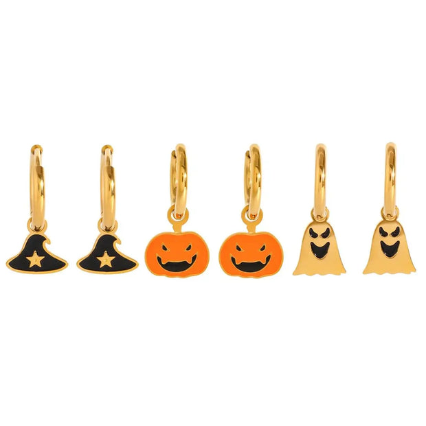 Halloween Charm Hoops Set