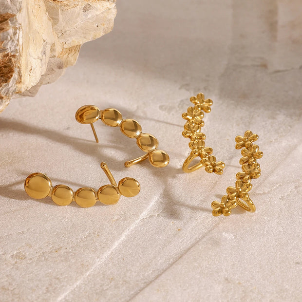 Blossom & Sphere Ear Climbers