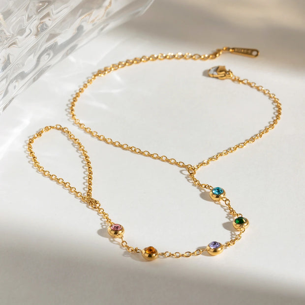 Gem Drop Hand Chain