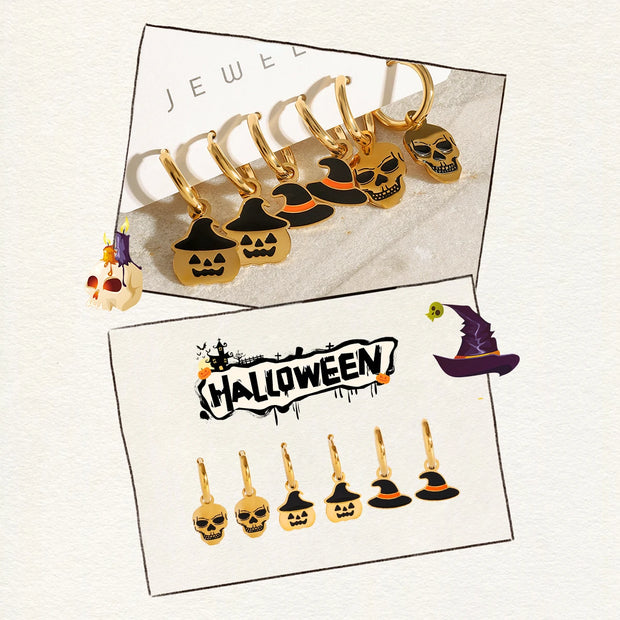 Halloween Charm Hoops Set