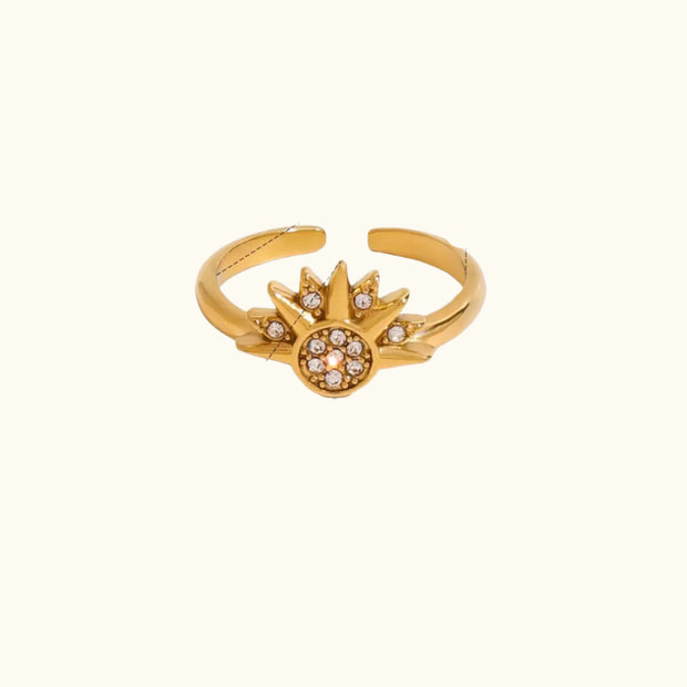 Sunburst Crystal Ring