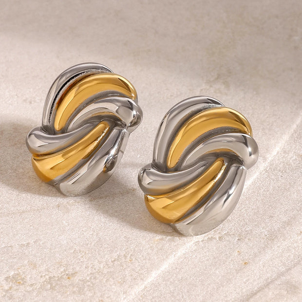 Layered Gold Hoop Earrings