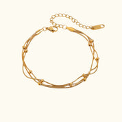 Multi-Strand Gold Beaded