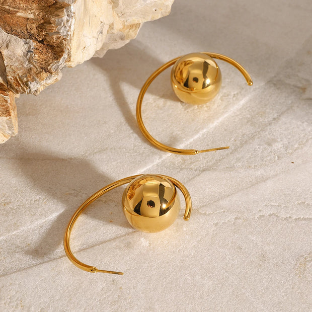 Orb Hoop Earrings