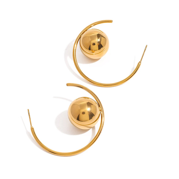Orb Hoop Earrings