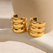 Rectangular Textured Earrings