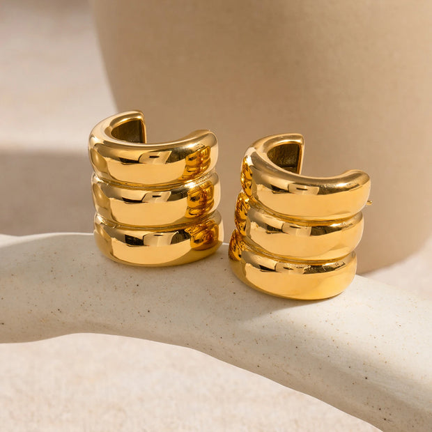 Rectangular Textured Earrings