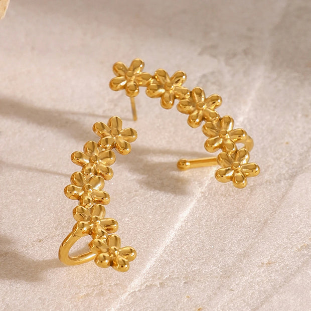 Blossom & Sphere Ear Climbers