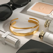 Wavy Gold Cuff Bracelet